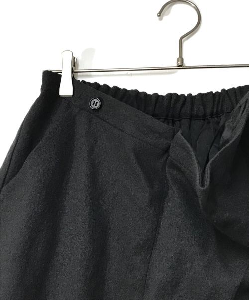 evam eva（エヴァムエヴァ）evam eva (エヴァムエヴァ) wool wrap skirt ブラック サイズ:SIZE Freeの古着・服飾アイテム