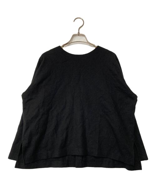 evam eva（エヴァムエヴァ）evam eva (エヴァムエヴァ) ウールブラウス E223T216 ブラック サイズ:-の古着・服飾アイテム