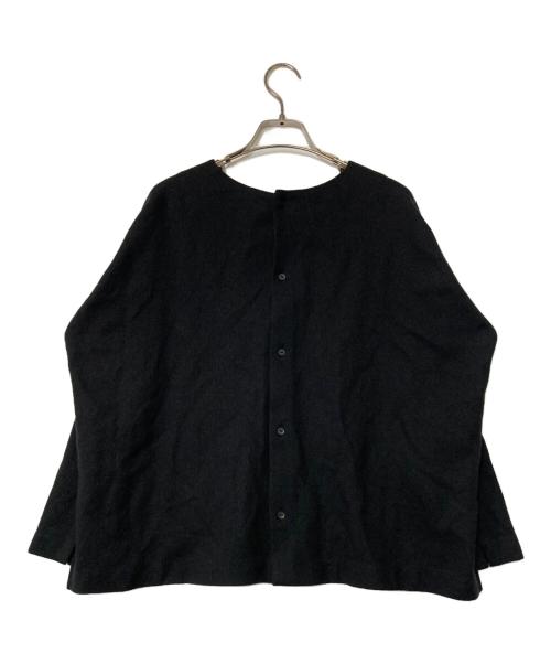 evam eva（エヴァムエヴァ）evam eva (エヴァムエヴァ) ウールブラウス E223T216 ブラック サイズ:-の古着・服飾アイテム