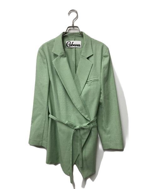 CABANA（カバナ）cabana (カバナ) ギンガムチェックジャケット グリーン サイズ:36の古着・服飾アイテム