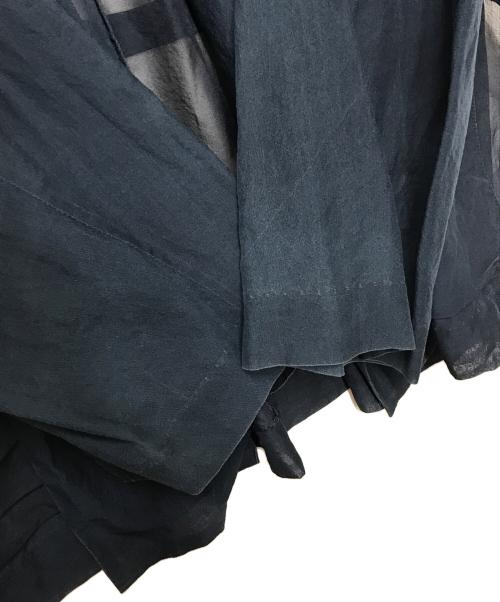 AURALEE（オーラリー）AURALEE (オーラリー) ベルト付き シアー シルクシャツ ジャケット A8SB01SL ネイビーの古着・服飾アイテム