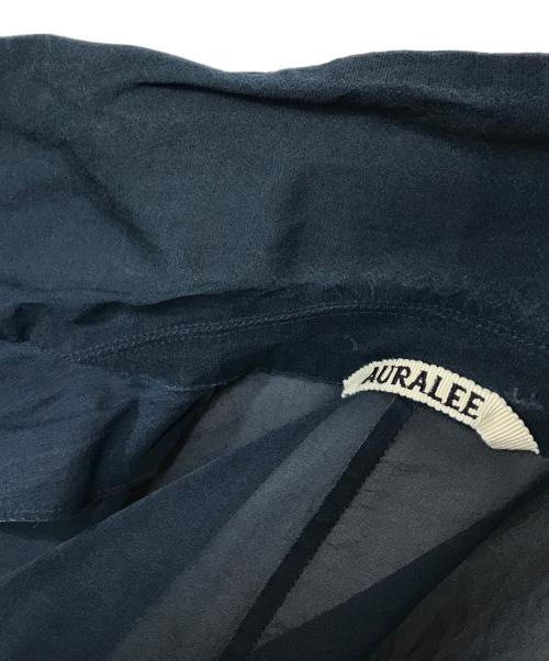 AURALEE（オーラリー）AURALEE (オーラリー) ベルト付き シアー シルクシャツ ジャケット A8SB01SL ネイビーの古着・服飾アイテム