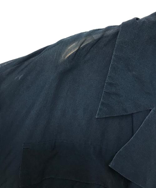 AURALEE（オーラリー）AURALEE (オーラリー) ベルト付き シアー シルクシャツ ジャケット A8SB01SL ネイビーの古着・服飾アイテム