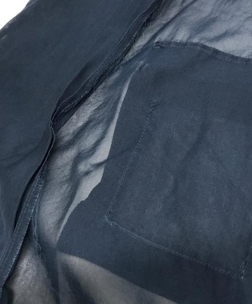 AURALEE（オーラリー）AURALEE (オーラリー) ベルト付き シアー シルクシャツ ジャケット A8SB01SL ネイビーの古着・服飾アイテム