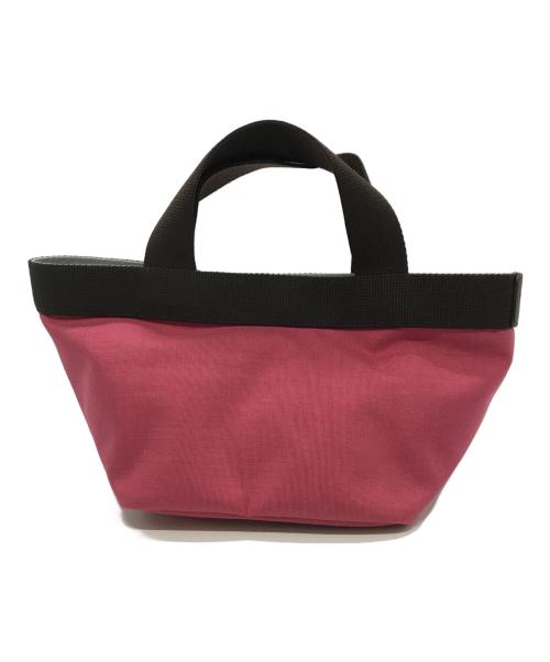 Herve Chapelier（エルベシャプリエ）Herve Chapelier (エルベシャプリエ) 701C コーデュラ舟型トートS ハンドバッグ ピンク×ブラウンの古着・服飾アイテム