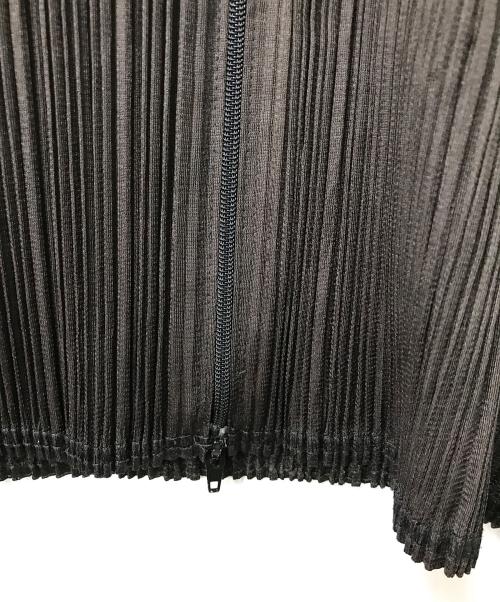 PLEATS PLEASE（プリーツプリーズ）PLEATS PLEASE (プリーツプリーズ) プリーツジップアップシャツ ブラウン サイズ:3の古着・服飾アイテム