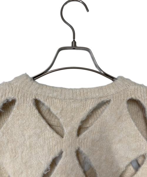 HERENCIA（ヘレンチア）HERENCIA (ヘレンチア) Crushed shaggy knit ベージュ サイズ:Fの古着・服飾アイテム