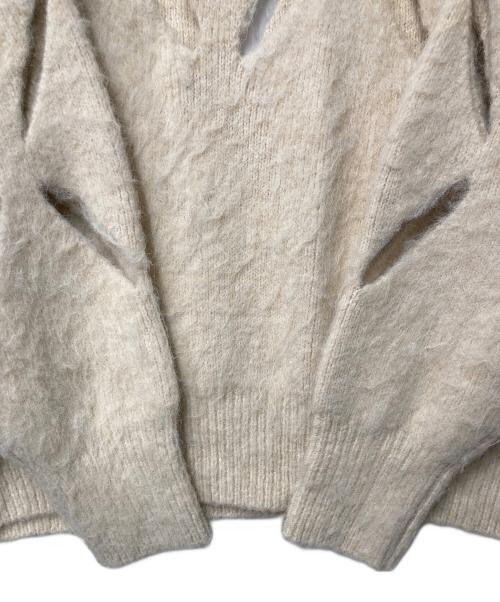 HERENCIA（ヘレンチア）HERENCIA (ヘレンチア) Crushed shaggy knit ベージュ サイズ:Fの古着・服飾アイテム