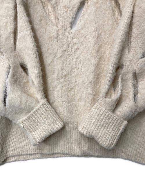 HERENCIA（ヘレンチア）HERENCIA (ヘレンチア) Crushed shaggy knit ベージュ サイズ:Fの古着・服飾アイテム