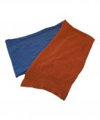 COMME des GARCONS SHIRTコムデギャルソンシャツ）の古着「バイカラー ウールマフラー」｜ブルー×ブラウン