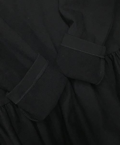 YORI（ヨリ）yori (ヨリ) ぬくぬくヘムフリルブラウス ブラック サイズ:38の古着・服飾アイテム