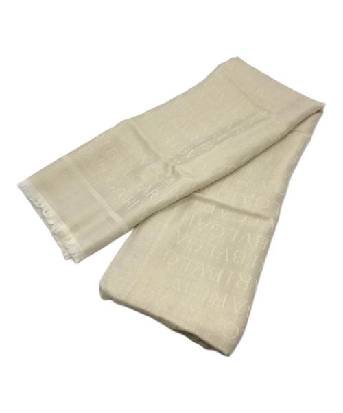 BVLGARI（ブルガリ）BVLGARI (ブルガリ) 総柄ストール ベージュ 未使用品の古着・服飾アイテム