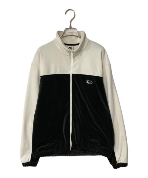 NIKE（ナイキ）NIKE (ナイキ) ベロアトラックジャケット ホワイト×ブラック サイズ:Lの古着・服飾アイテム
