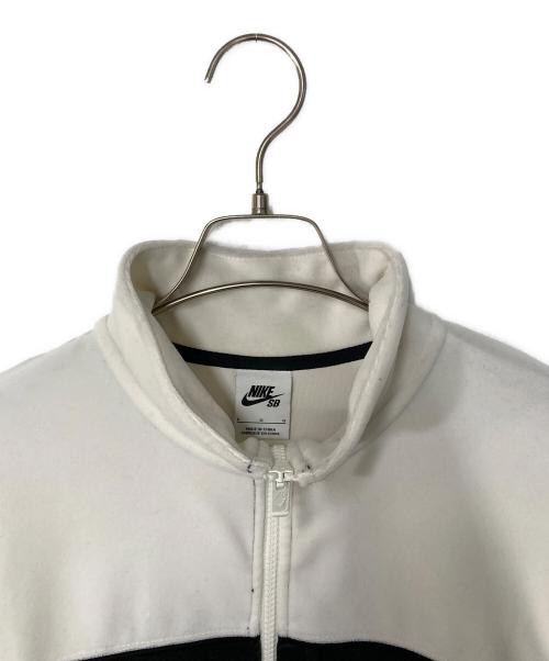 NIKE（ナイキ）NIKE (ナイキ) ベロアトラックジャケット ホワイト×ブラック サイズ:Lの古着・服飾アイテム
