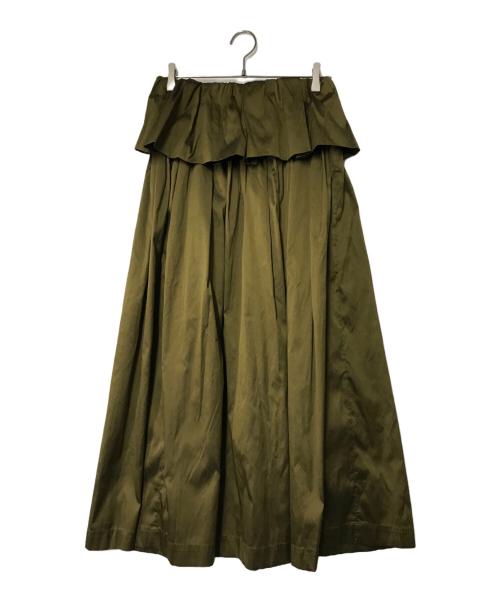 sara mallika（サラマリカ）sara mallika (サラマリカ) フリルウエストスカート ブラウン サイズ:SIZE Freeの古着・服飾アイテム