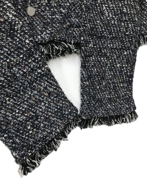 SLOBE IENA（スローブ イエナ）SLOBE IENA (スローブ イエナ) ツイードニットカーディガン 24-080-912-6010-4-0 ネイビー×ブラック サイズ:-の古着・服飾アイテム