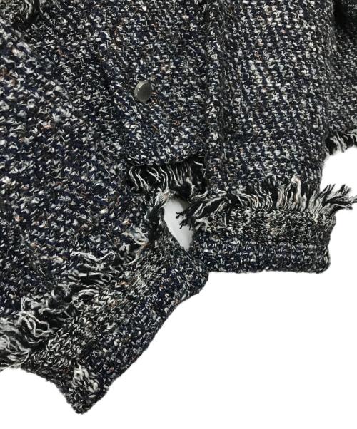 SLOBE IENA（スローブ イエナ）SLOBE IENA (スローブ イエナ) ツイードニットカーディガン 24-080-912-6010-4-0 ネイビー×ブラック サイズ:-の古着・服飾アイテム