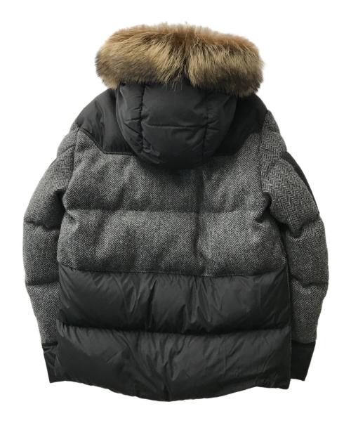 MONCLER（モンクレール）MONCLER (モンクレール) ROEERT フーデットダウンジャケット グレー×ブラック サイズ:1の古着・服飾アイテム