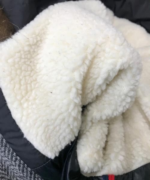 MONCLER（モンクレール）MONCLER (モンクレール) ROEERT フーデットダウンジャケット グレー×ブラック サイズ:1の古着・服飾アイテム