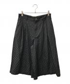 COMME des GARCONS COMME des GARCONSコムデギャルソン コムデギャルソン）の古着「ジャガードタックワイドパンツ」｜ブラック