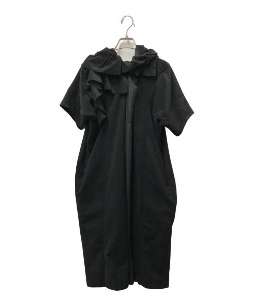 tricot COMME des GARCONS（トリココムデギャルソン）tricot COMME des GARCONS (トリココムデギャルソン) フリルカラー ワンピース TB-O203 AD2018 ブラック サイズ:Ｍの古着・服飾アイテム
