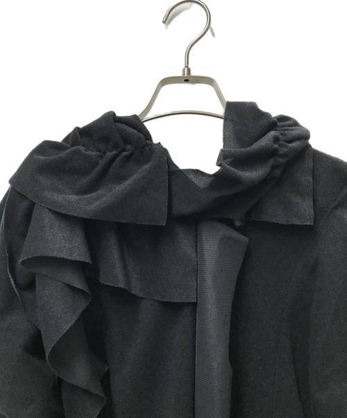 tricot COMME des GARCONS（トリココムデギャルソン）tricot COMME des GARCONS (トリココムデギャルソン) フリルカラー ワンピース TB-O203 AD2018 ブラック サイズ:Ｍの古着・服飾アイテム