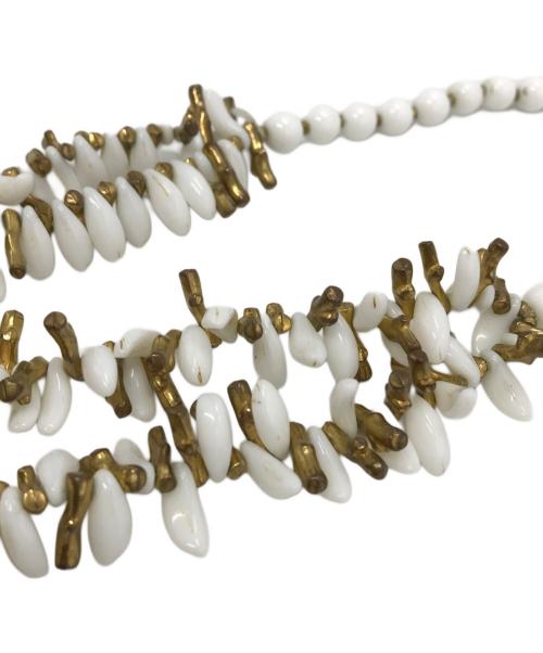 MIRIAM HASKELL（ミリアムハスケル）MIRIAM HASKELL (ミリアムハスケル) ネックレス ゴールド×ホワイトの古着・服飾アイテム