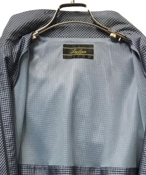 Leilian（レリアン）LEILIAN (レリアン) チェックフーデットコート ブルー×ブラック サイズ:11の古着・服飾アイテム