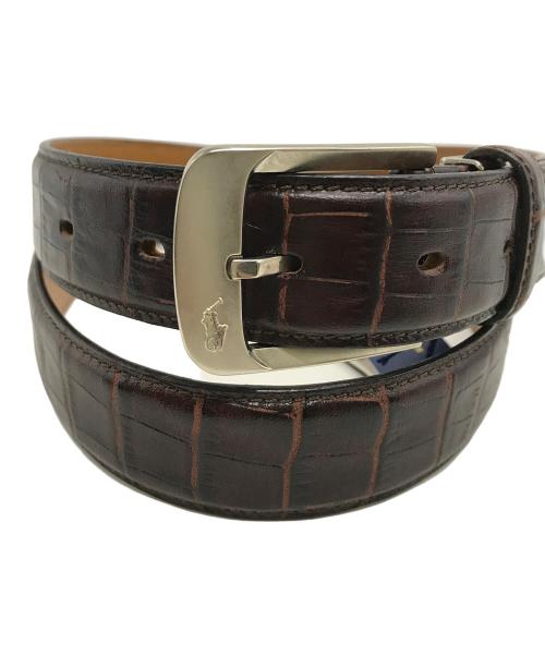 POLO RALPH LAUREN（ポロ・ラルフローレン）POLO RALPH LAUREN (ポロ・ラルフローレン) レザーベルト ブラウンの古着・服飾アイテム