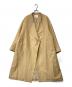 ENFOLD（エンフォルド）の古着「ダブルクロスノーカラーコート」｜ベージュ