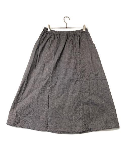 45R（フォーティファイブ・アール）45R (フォーティファイブ・アール) リネンコットンスカート グレーの古着・服飾アイテム