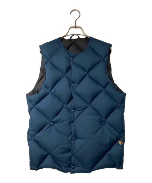PIG & ROOSTER（ピッグ アンド ルースター）PIG & ROOSTER (ピッグ アンド ルースター) DA COMFY DOWN VEST ブルー×ブラック サイズ:40の古着・服飾アイテム