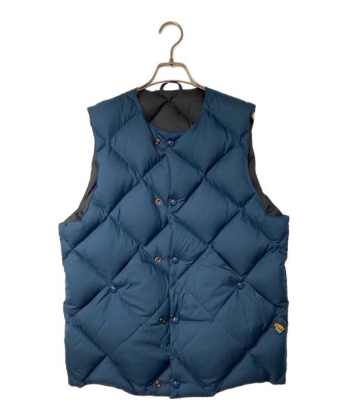 PIG & ROOSTER（ピッグ アンド ルースター）PIG & ROOSTER (ピッグ アンド ルースター) DA COMFY DOWN VEST ブルー×ブラック サイズ:40の古着・服飾アイテム