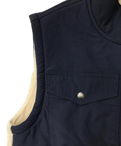 POLO RALPH LAUREN（ポロ・ラルフローレン）POLO RALPH LAUREN (ポロ・ラルフローレン) ナイロン切替フリースベスト アイボリー×ネイビー サイズ:Sの古着・服飾アイテム