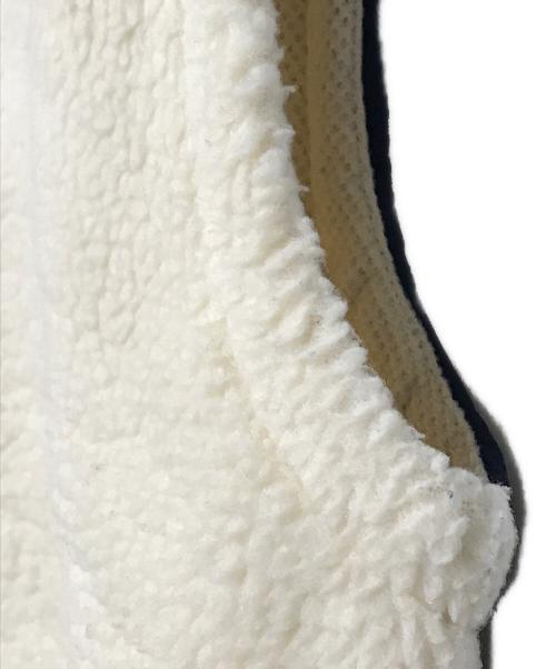 POLO RALPH LAUREN（ポロ・ラルフローレン）POLO RALPH LAUREN (ポロ・ラルフローレン) ナイロン切替フリースベスト アイボリー×ネイビー サイズ:Sの古着・服飾アイテム