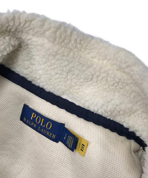 POLO RALPH LAUREN（ポロ・ラルフローレン）POLO RALPH LAUREN (ポロ・ラルフローレン) ナイロン切替フリースベスト アイボリー×ネイビー サイズ:Sの古着・服飾アイテム