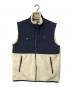 POLO RALPH LAUREN（ポロ・ラルフローレン）の古着「ナイロン切替フリースベスト」｜アイボリー×ネイビー