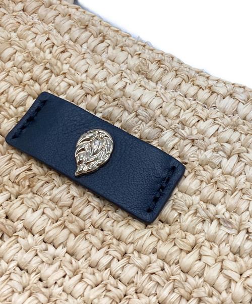 HELEN KAMINSKI（ヘレンカミンスキー）HELEN KAMINSKI (ヘレンカミンスキー) Cassia Mini レザー×ラフィア 2WAYショルダーバッグ ベージュ×ブラックの古着・服飾アイテム