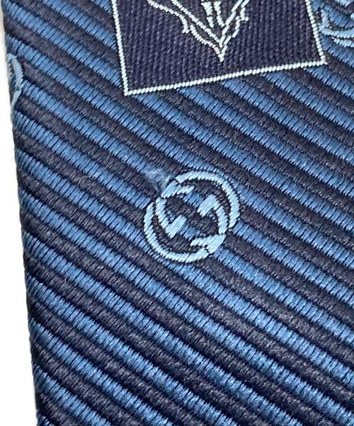 GUCCI（グッチ）GUCCI (グッチ) GG柄シルクネクタイ ネイビー サイズ:表記無しの古着・服飾アイテム