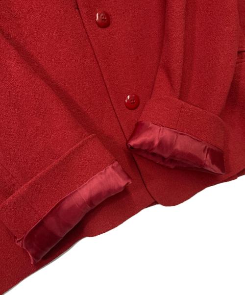 Salvatore Ferragamo（サルヴァトーレ フェラガモ）Salvatore Ferragamo (サルヴァトーレ フェラガモ) レーヨン スカートセットアップ レッド サイズ:46の古着・服飾アイテム