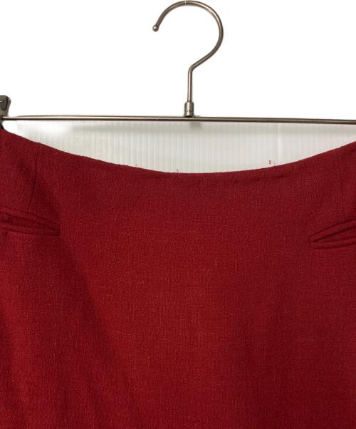 Salvatore Ferragamo（サルヴァトーレ フェラガモ）Salvatore Ferragamo (サルヴァトーレ フェラガモ) レーヨン スカートセットアップ レッド サイズ:46の古着・服飾アイテム