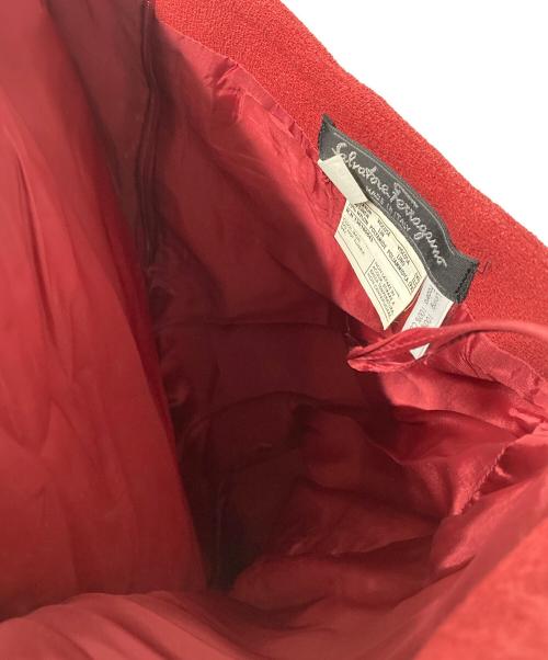Salvatore Ferragamo（サルヴァトーレ フェラガモ）Salvatore Ferragamo (サルヴァトーレ フェラガモ) レーヨン スカートセットアップ レッド サイズ:46の古着・服飾アイテム