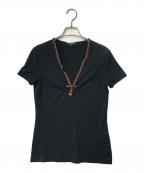 GUCCIグッチ）の古着「シェリーライン リボン Tシャツ 165939 X8271」｜ネイビー