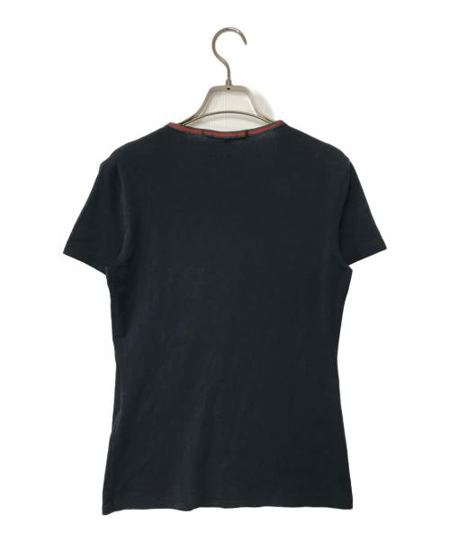 GUCCI（グッチ）GUCCI (グッチ) シェリーライン リボン Tシャツ 165939 X8271 ネイビー サイズ:Sの古着・服飾アイテム