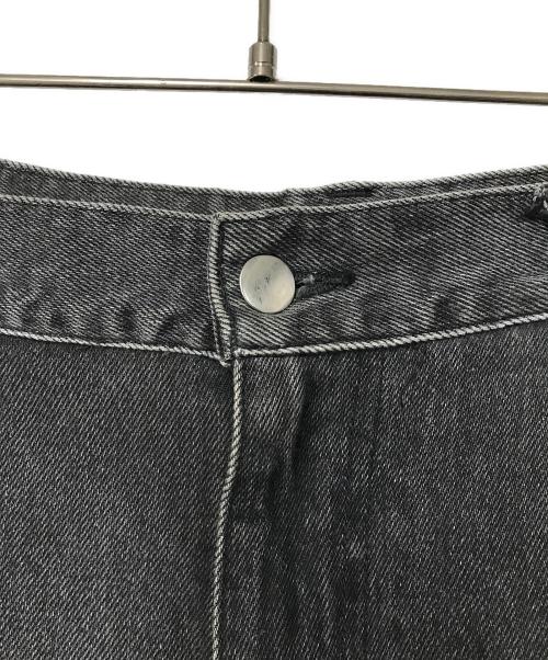 URU（ウル）uru (ウル) COTTON DENIM TUCK PANTS ブラック サイズ:1の古着・服飾アイテム