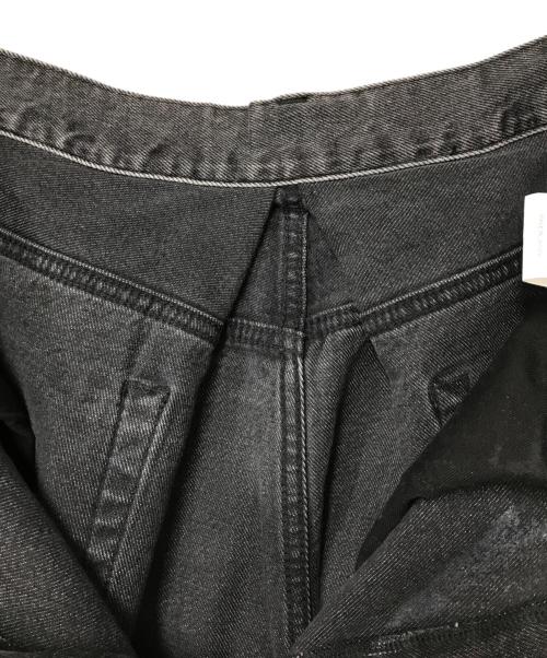 URU（ウル）uru (ウル) COTTON DENIM TUCK PANTS ブラック サイズ:1の古着・服飾アイテム