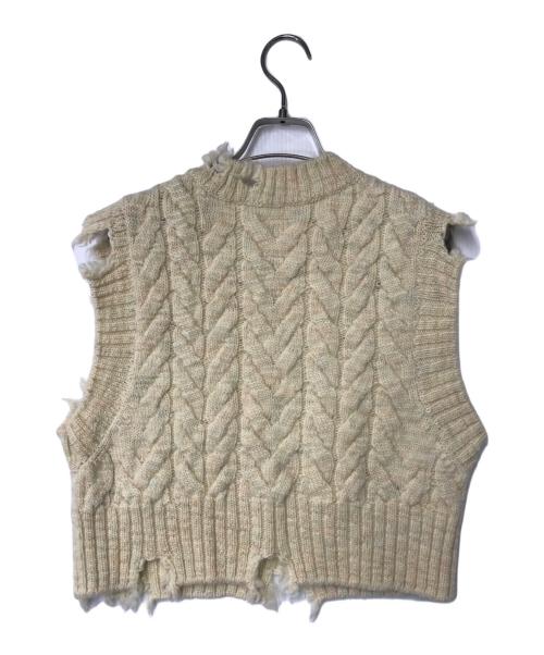 RHODOLIRION（ロドリリオン）RHODOLIRION (ロドリリオン) Damaged Fisherman Vest ダメージフィッシャーマンベスト ベージュ サイズ:Sの古着・服飾アイテム