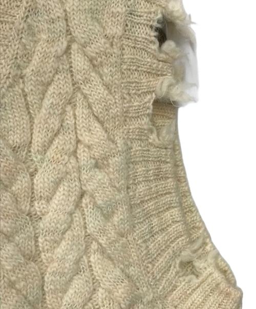 RHODOLIRION（ロドリリオン）RHODOLIRION (ロドリリオン) Damaged Fisherman Vest ダメージフィッシャーマンベスト ベージュ サイズ:Sの古着・服飾アイテム