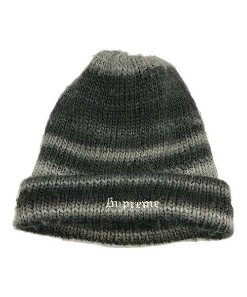 SUPREME（シュプリーム）Supreme (シュプリーム) Ombre Stripe Beanie グレーの古着・服飾アイテム