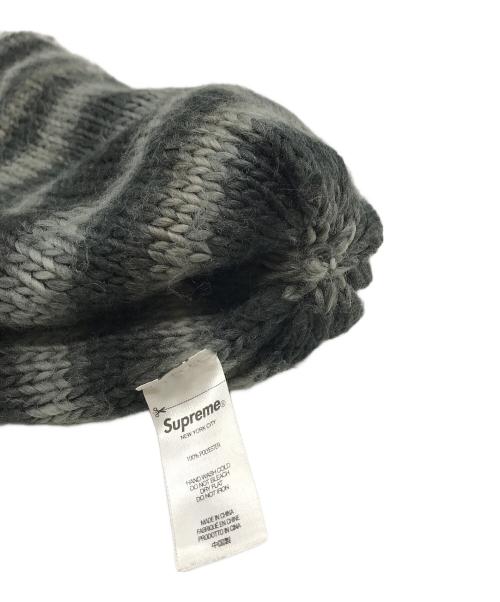 SUPREME（シュプリーム）Supreme (シュプリーム) Ombre Stripe Beanie グレーの古着・服飾アイテム